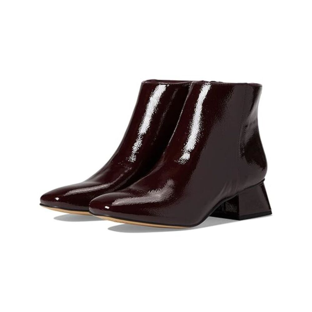 NWT CIRCUS NY Womens Burgundy Daysi Square Toe Block Heel Booties 6.5 M